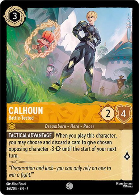 Calhoun - Battle-Tested - Archazia's Island Disney Lorcana trading card