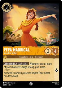 Pepa Madrigal - Sensitive Sister - Archazia's Island (7) #37/204 - Common Disney Lorcana Trading Card