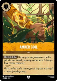 Amber Coil - Archazia's Island (7) #41/204 - Uncommon Disney Lorcana Trading Card