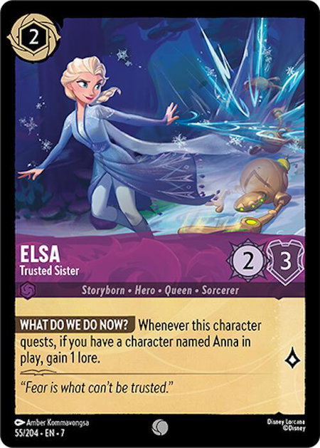 Elsa - Trusted Sister - Archazia's Island Disney Lorcana trading card