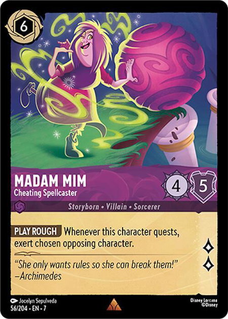 Madam Mim - Cheating Spellcaster - Archazia's Island Disney Lorcana trading card