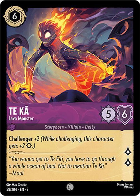 Te Ka - Lava Monster - Archazia's Island Disney Lorcana trading card