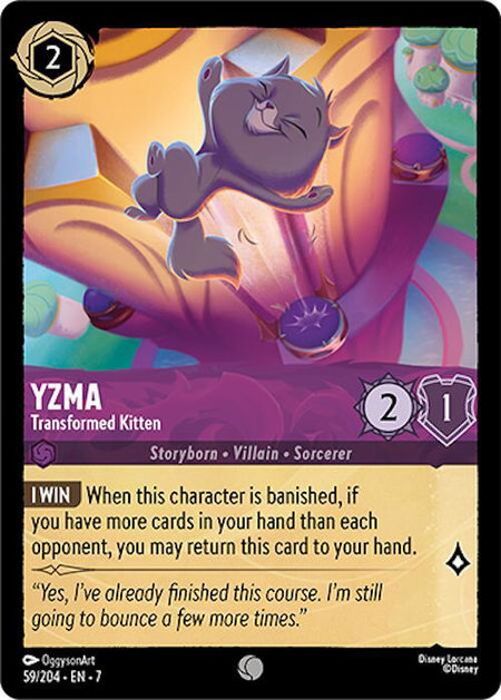 Yzma - Transformed Kitten - Archazia's Island Disney Lorcana trading card