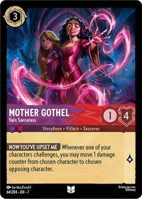 Mother Gothel - Vain Sorceress - Archazia's Island (7) #64/204 - Uncommon Disney Lorcana Trading Card