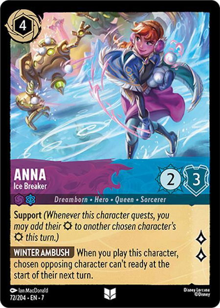 Anna - Ice Breaker - Archazia's Island Disney Lorcana trading card