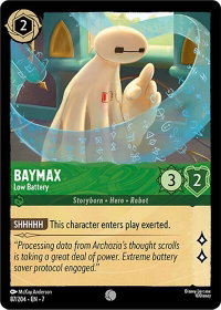 Baymax - Low Battery - Archazia's Island (7) #87/204 - Common Disney Lorcana Trading Card