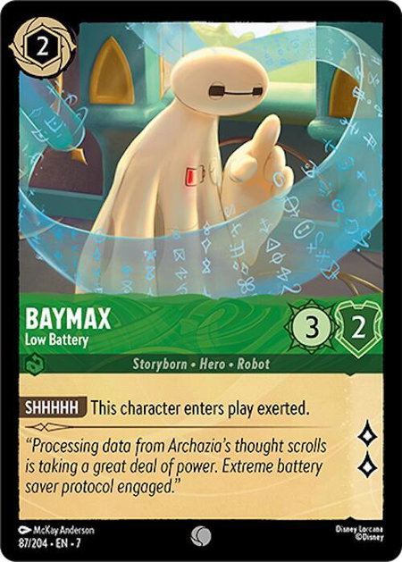 Baymax - Low Battery - Archazia's Island Disney Lorcana trading card