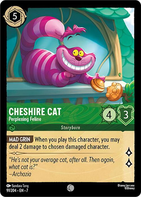 Cheshire Cat - Perplexing Feline - Archazia's Island Disney Lorcana trading card
