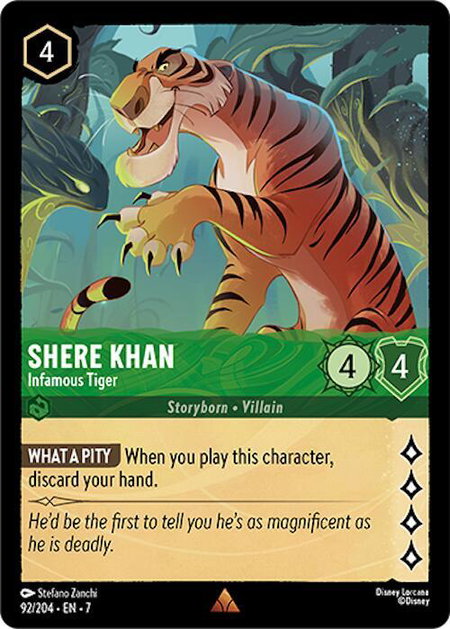 Shere Khan - Infamous Tiger - Archazia's Island Disney Lorcana trading card