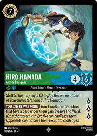 Hiro Hamada - Armor Designer - Archazia's Island (7) #96/204 - Super Rare Disney Lorcana Trading Card