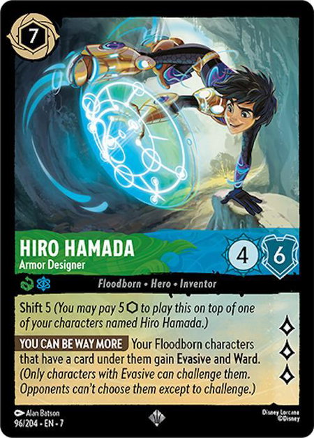 Hiro Hamada - Armor Designer - Archazia's Island Disney Lorcana trading card