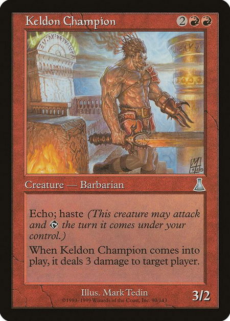 Keldon Champion - Urza's Destiny Magic: The Gathering trading card