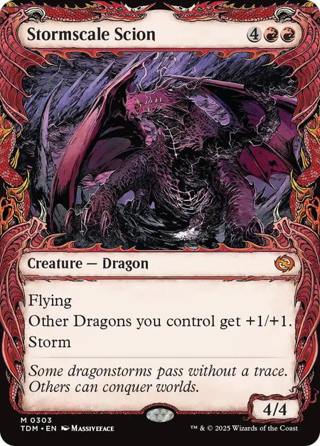 Stormscale Scion (Showcase) - Tarkir: Dragonstorm Magic: The Gathering trading card