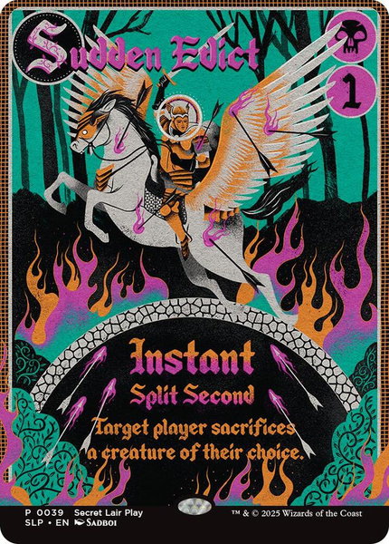 Sudden Edict trading card from Secret Lair Showdown Sudden Edict - Secret Lair Showdown Magic: The Gathering trading card