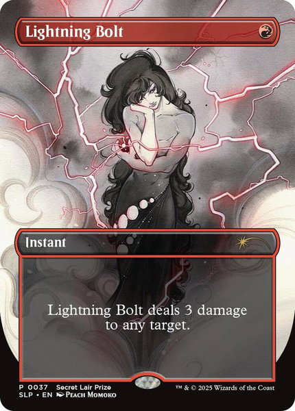 Lightning Bolt (0037) trading card from Secret Lair Showdown Lightning Bolt (0037) - Secret Lair Showdown Magic: The Gathering trading card