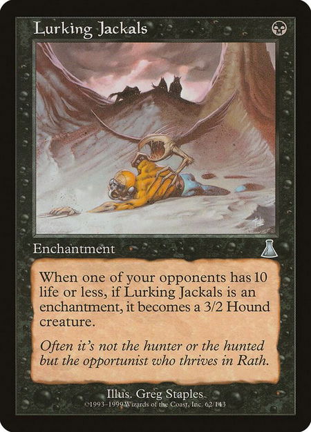 Lurking Jackals - Urza's Destiny Magic: The Gathering trading card