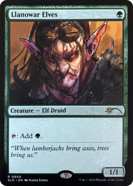 Llanowar Elves (0800) - Secret Lair Drop Series Magic: The Gathering trading card