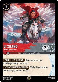Li Shang - Newly Promoted - Disney Lorcana Promo Cards (DLPC) #22 - Promo Disney Lorcana Trading Card