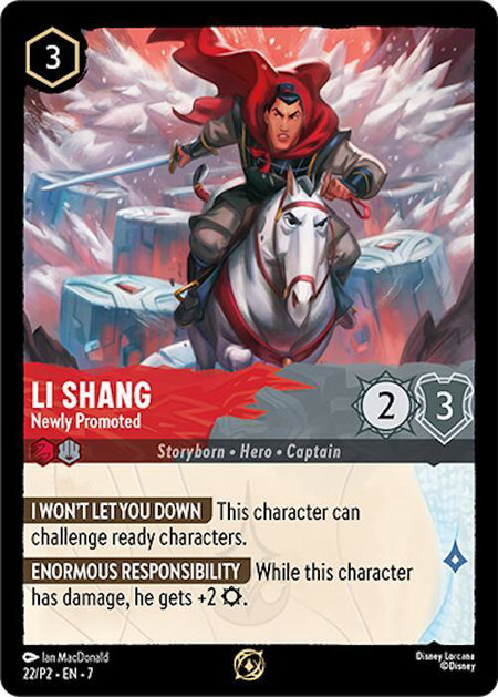 Li Shang - Newly Promoted - Disney Lorcana Promo Cards Disney Lorcana trading card