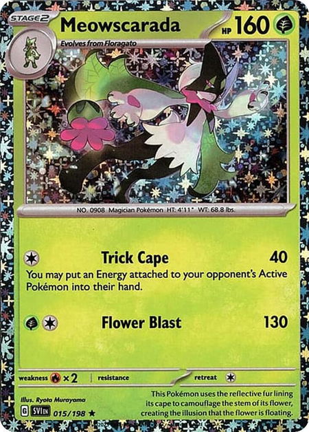Meowscarada - 015/198 (Sparkle Holo) - Miscellaneous Cards & Products Pokémon trading card