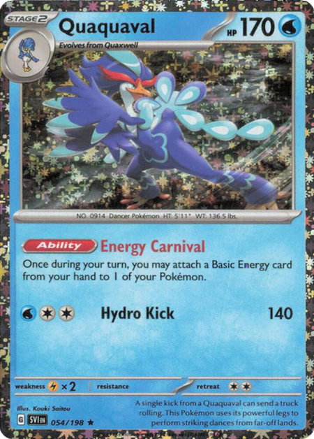 Quaquaval - 054/198 (Sparkle Holo) - Miscellaneous Cards & Products Pokémon trading card
