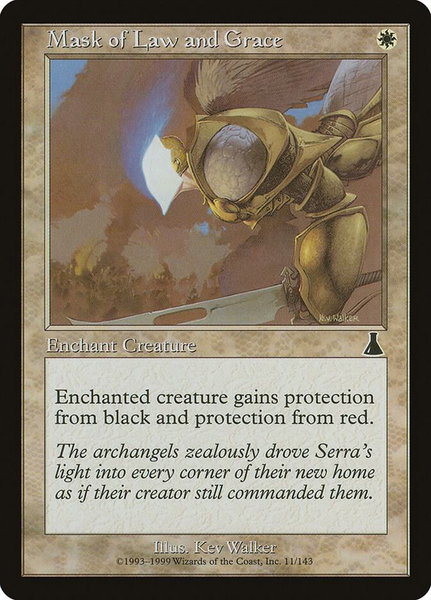 Mask of Law and Grace trading card from Urza's Destiny Mask of Law and Grace - Urza's Destiny Magic: The Gathering trading card