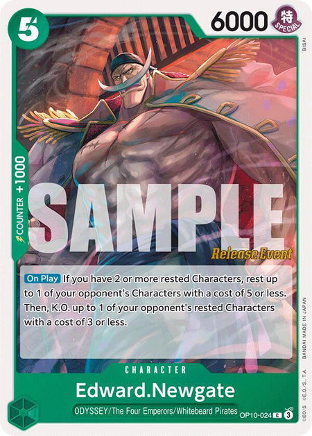 Edward.Newgate trading card from Royal Blood Release Event Cards Edward.Newgate - Royal Blood Release Event Cards One Piece trading card