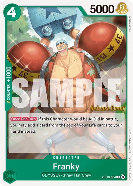 Franky (034) - Royal Blood Release Event Cards One Piece trading card