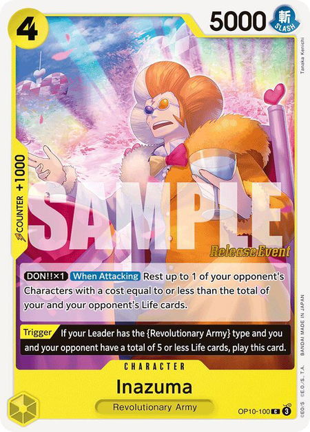 Inazuma trading card from Royal Blood Release Event Cards Inazuma - Royal Blood Release Event Cards One Piece trading card