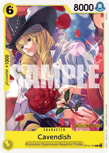 Cavendish (105) - Royal Blood Release Event Cards One Piece trading card