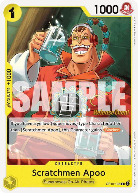 Scratchmen Apoo - Royal Blood Release Event Cards One Piece trading card