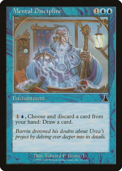 Mental Discipline trading card from Urza's Destiny Mental Discipline - Urza's Destiny Magic: The Gathering trading card
