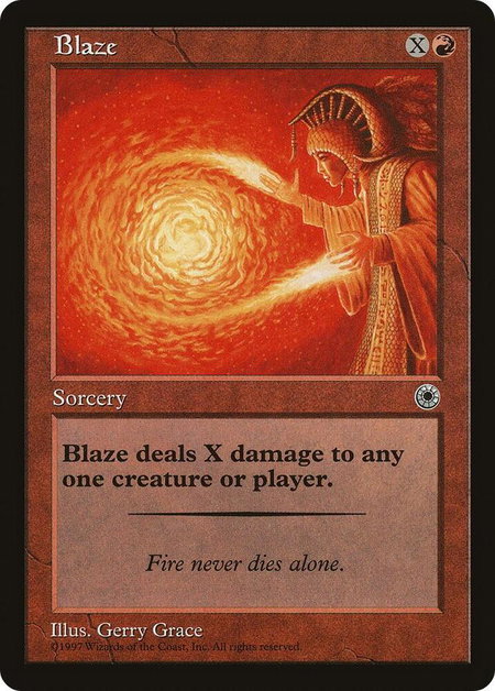 Blaze (Flavor Text) - Portal Magic: The Gathering trading card