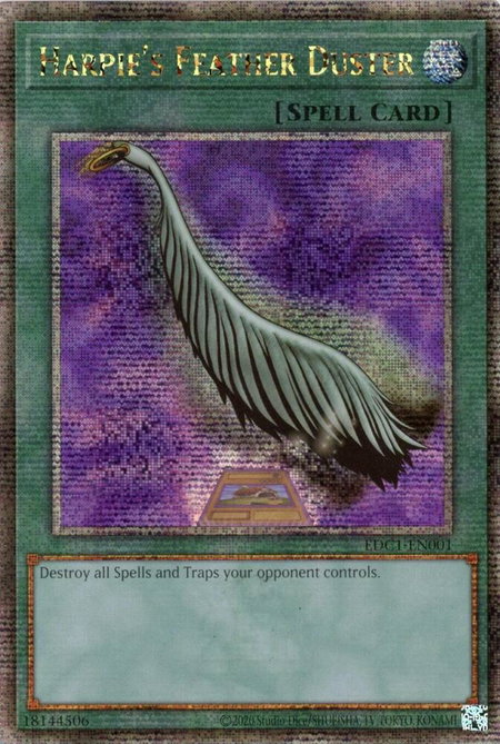 Harpie's Feather Duster (Alternate Art) trading card from Early Days Collection Promotional Cards Harpie's Feather Duster (Alternate Art) - Early Days Collection Promotional Cards YuGiOh trading card