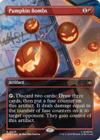 Pumpkin Bombs (Borderless) - Marvel's Spider-Man: Eternal-Legal (SPE) #26 - Rare Magic: The Gathering Trading Card