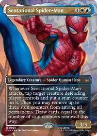 Sensational Spider-Man (Borderless) - Marvel's Spider-Man: Eternal-Legal (SPE) #25 - Rare Magic: The Gathering Trading Card