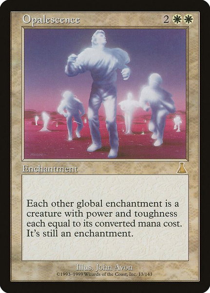 Opalescence trading card from Urza's Destiny Opalescence - Urza's Destiny Magic: The Gathering trading card