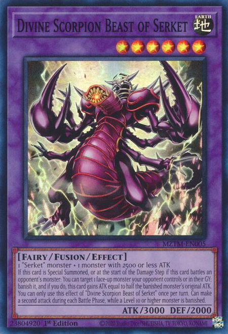 Divine Scorpion Beast of Serket - Maze of the Master YuGiOh trading card