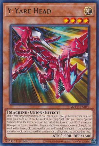 Y-Yare Head - Maze of the Master YuGiOh trading card