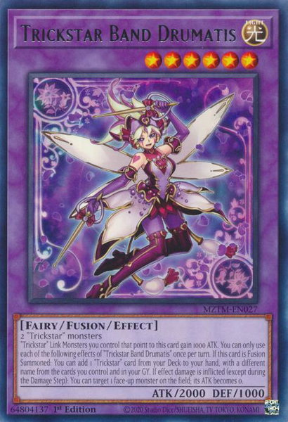 Trickstar Band Drumatis - Maze of the Master YuGiOh trading card
