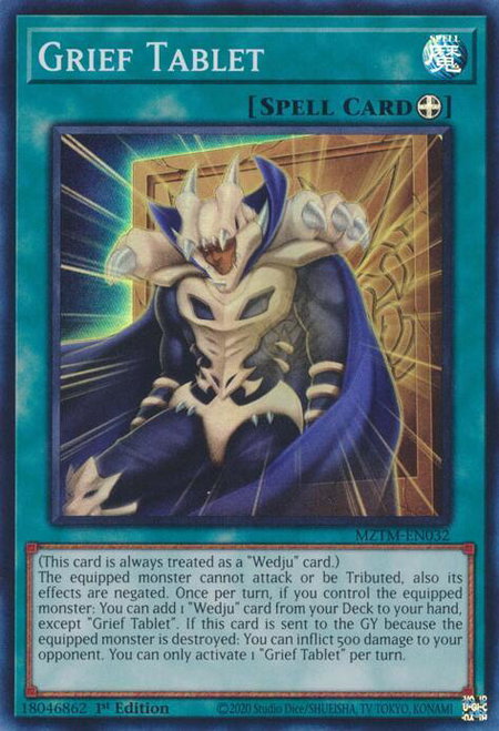 Grief Tablet - Maze of the Master YuGiOh trading card
