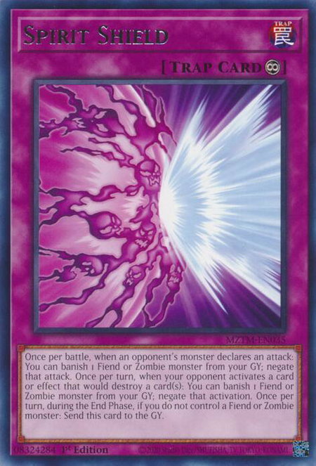 Spirit Shield - Maze of the Master YuGiOh trading card