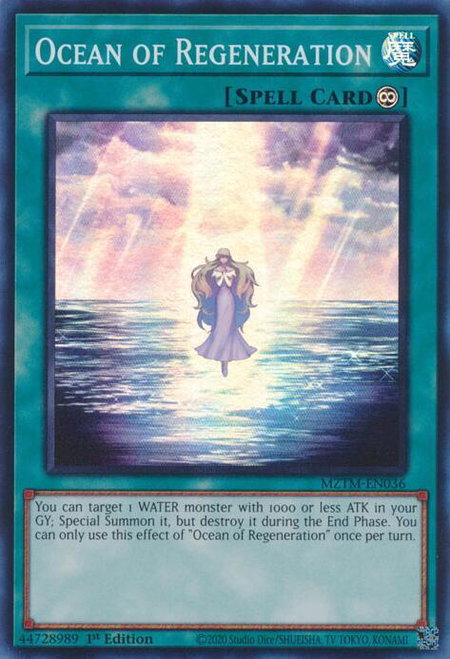 Ocean of Regeneration - Maze of the Master YuGiOh trading card