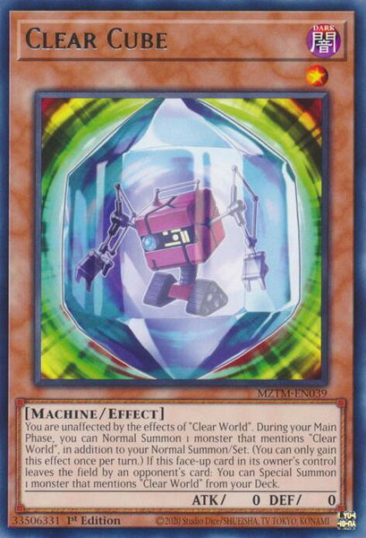 Clear Cube - Maze of the Master YuGiOh trading card