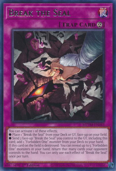 Break the Seal - Maze of the Master YuGiOh trading card
