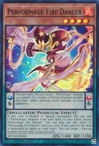 Performage Fire Dancer - Maze of the Master (MZTM) #MZTM-EN049 - Super Rare YuGiOh Trading Card