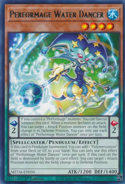 Performage Water Dancer - Maze of the Master YuGiOh trading card