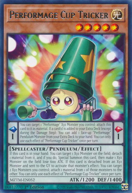 Performage Cup Tricker - Maze of the Master YuGiOh trading card