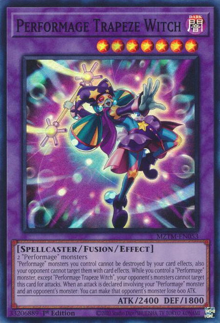 Performage Trapeze Witch - Maze of the Master YuGiOh trading card