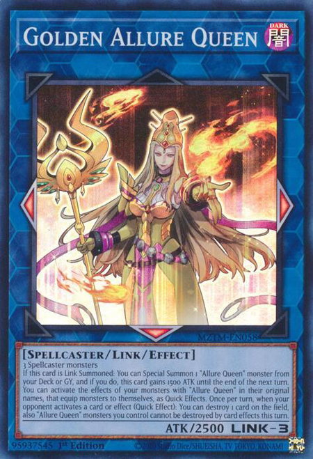 Golden Allure Queen - Maze of the Master YuGiOh trading card
